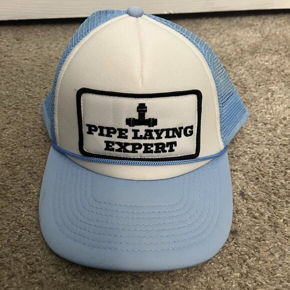 Humorous Pipe Laying Expert Hat One Size - Picture 1 of 2